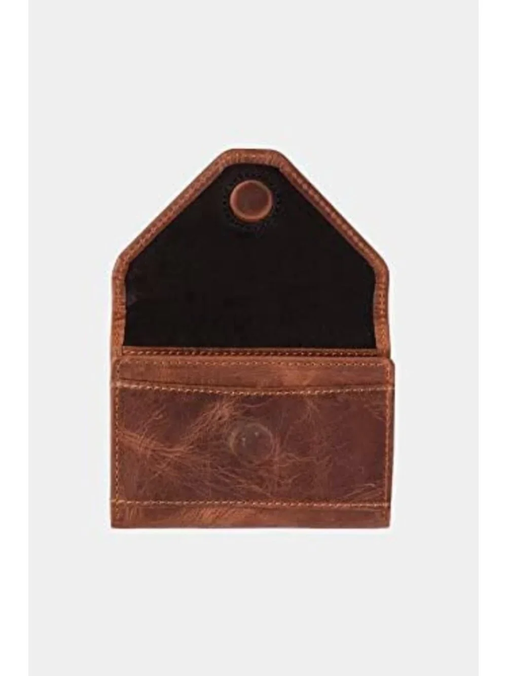 Genuine Leather Slim Card Holder Wallet for Women & Men - Minimalist Accordion